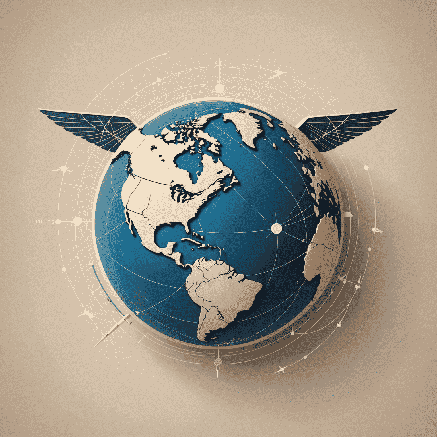 Miles & More logo featuring a stylized globe with flight paths