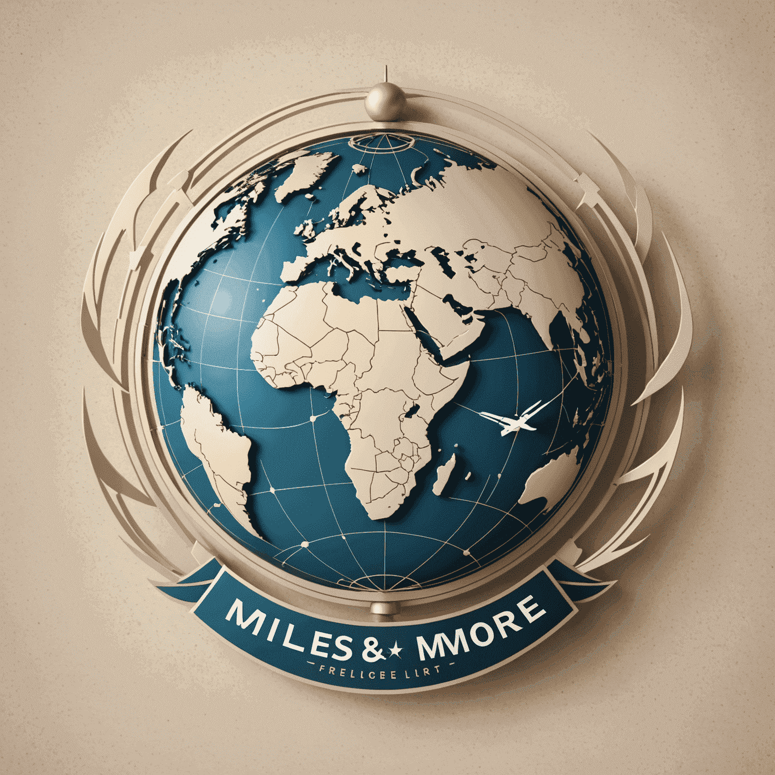 Miles & More logo featuring a stylized globe with flight paths