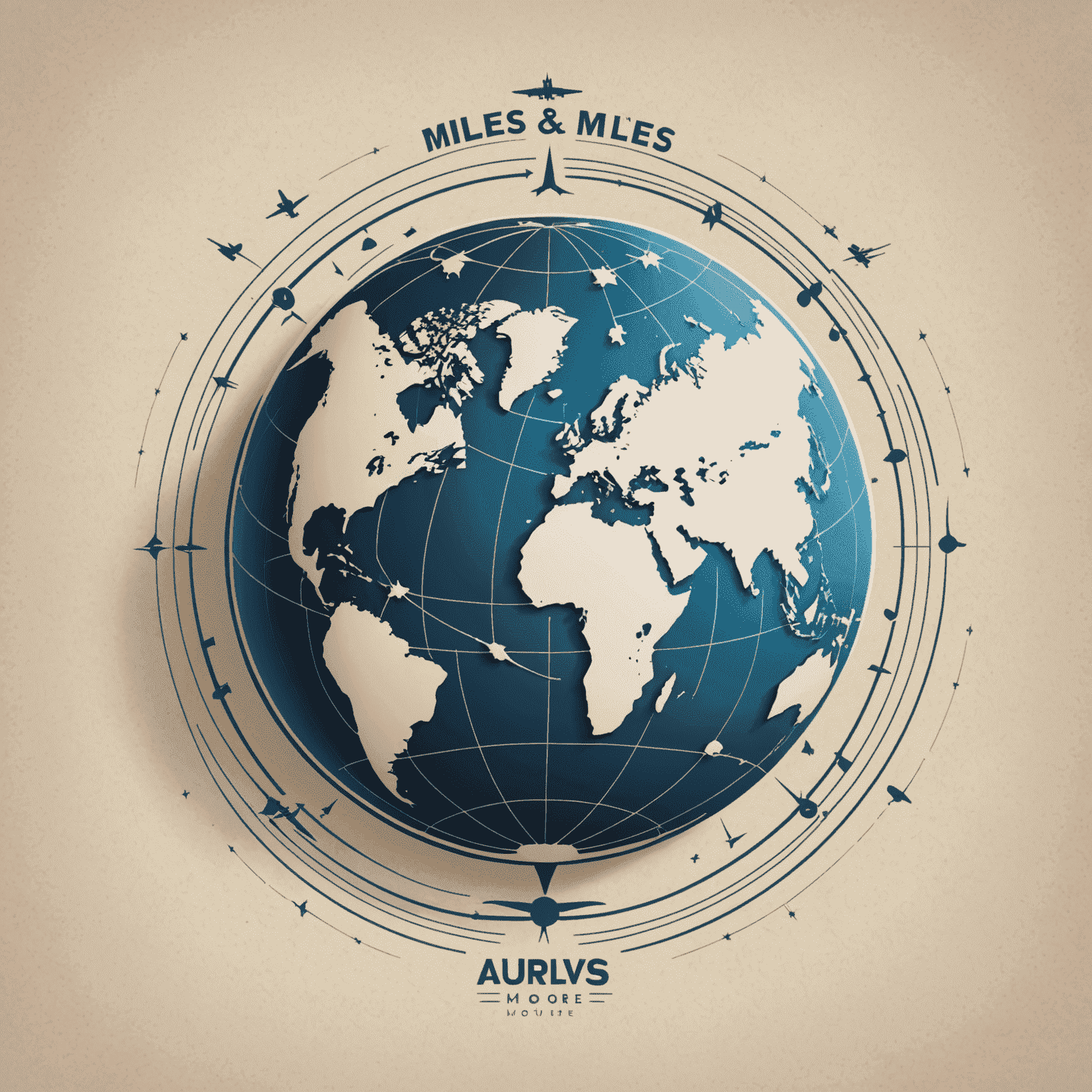 Miles & More logo featuring a stylized globe with flight paths