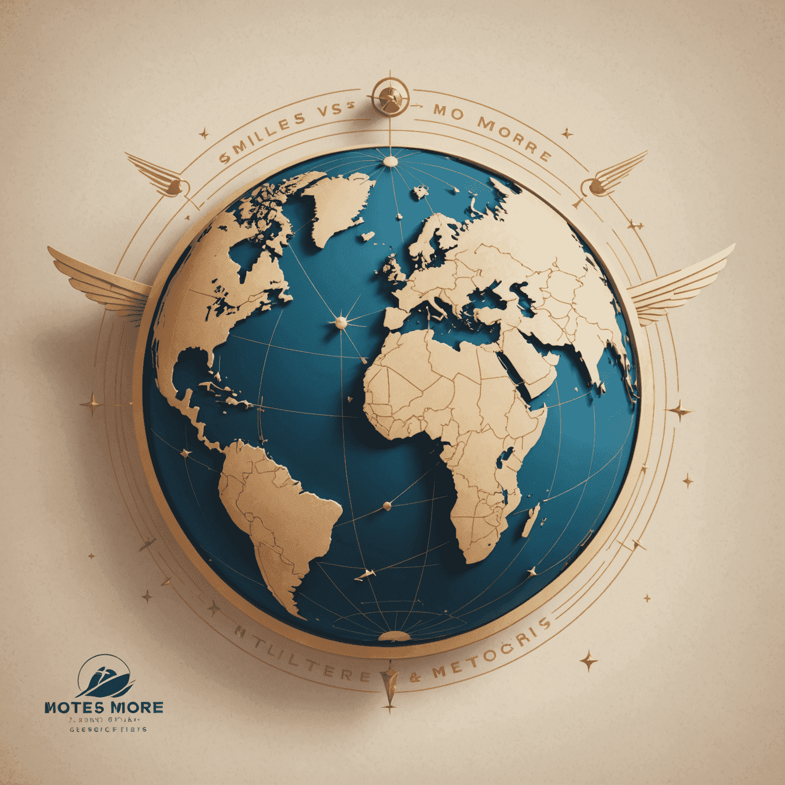 Miles & More logo featuring a stylized globe with flight paths