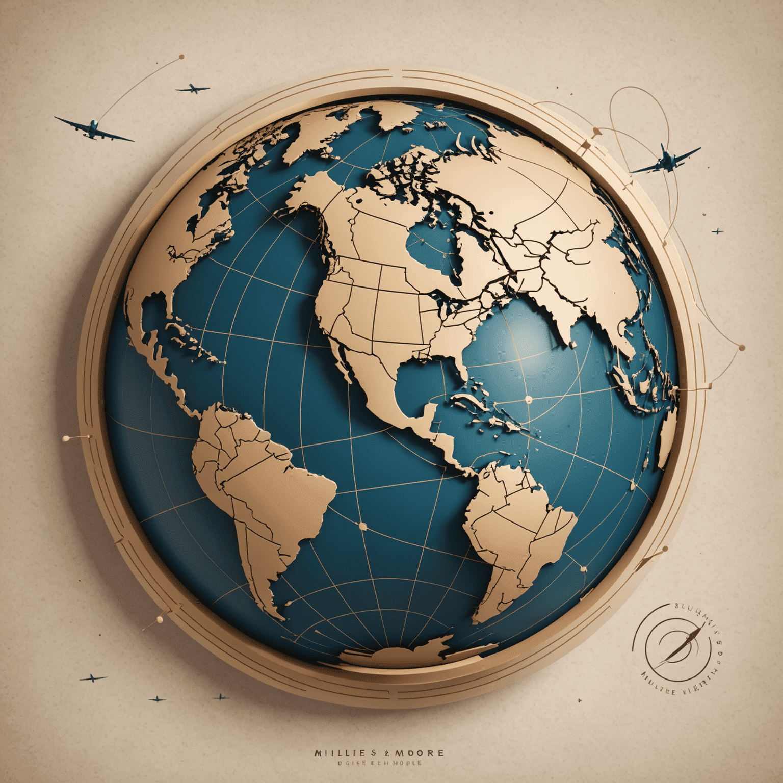 Miles & More logo featuring a stylized globe with flight paths